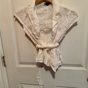 Cecil’s McBee Japan White Eyelet Vest